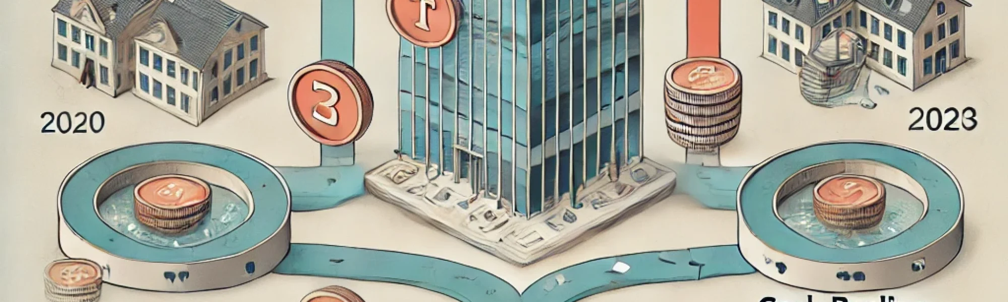 DALL·E 2026-03-06 12.39.09 - Editorial illustration about tax policy reform for holding companies in the Swiss canton of Ticino. A stylized timeline runs from 2019 to 2023 across